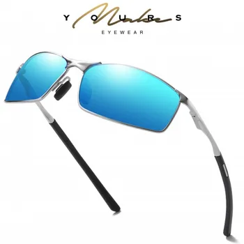 Mens Polarizované Slnečné Okuliare Kovovým Rámom Slnečné Okuliare Jazdy Slnečné Okuliare Pánske Vintage Luxusné Značky Dizajnér Aoron Lúče 2020