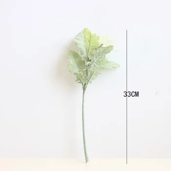 33 umelé zelenej listovej rastliny hodváb senecio cineraria izba tabuľka dekor prašnom miller graden hotel falošné kvety A8337