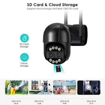 4K 8MP PTZ IP Kamera Dual Objektívom, 8X Zoom, WiFi, Vonkajšie Bezpečnostné Cam 2K 4MP CCTV kamerový AI Ľudských Detekcie ICsee Alexa