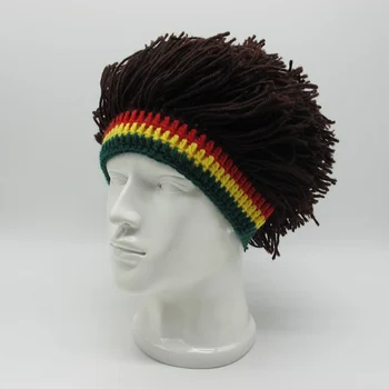 Unisex Novinka Zrastov Ručné Parochňu Vrkoč Klobúk Mužov Zábavné Jamajský Reggae Bob Marley Spp Rasta Čiapky Pohode Strapec Vlasy Príslušenstvo