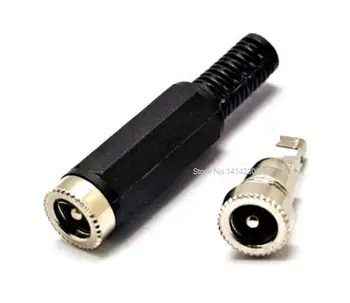 10Pcs 5,5 mm x 2.1 mm 5.5*2.1 / 5.5x2.1mm Žena DC Power Metal Zásuvka Jack Konektor Adaptéra Zvaru Linky