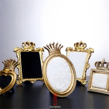 Palace royal štýl šperky displeja, stojan, Zlatú korunu photo frame, Náušnice úložný stojan, High-end fotografie rekvizity
