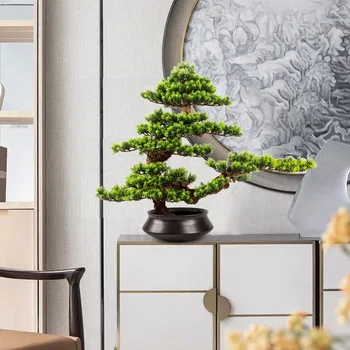 Domov Dector Simulované Vitajte Borovica Bonsai Dekorácie Obývacia Izba Ploche Dekorácie Falošné Strom Umelé Rastliny Ozdoby Črepníkové