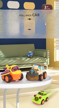 Detské Q verzia autíčka zotrvačnosti vlak auto cartoon baby puzzle model zotrvačná sila posuvné auto zábavná hračka