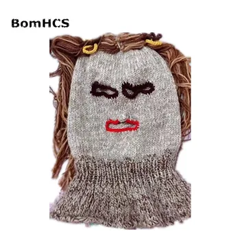 BomHCS Veľmi Vtipné Pigtail Maska Ručne Pletené Šnúrky Parochňu Čiapočku Klobúk Strany Halloween Darček