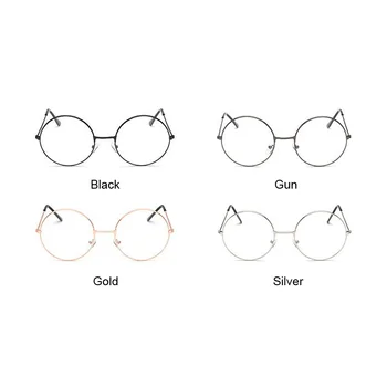 Retro Rám Okrúhle Okuliare Módne Kovové Optické Okuliare Rám Vintage Jasné, Transparentné Malé Rám Unisex Okuliare