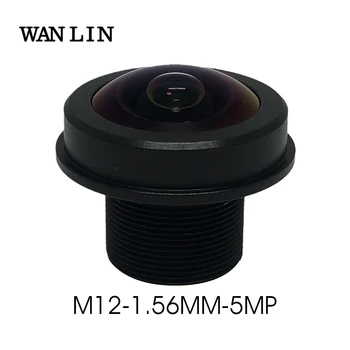 Fisheye objektív M12 1.56 mm CCTV Objektív S / M12 IR 1/2.5" 5.0 Megapixel Pre HD IP Kamera 185D širokouhlý Panoramatický Objektív