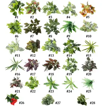Rastliny Krytý Vonkajší Falošné Kvet, List Lístie Bush Home Office Záhrada Dekor Umelé Zelená Dovolenka Rastlín Dekorácie