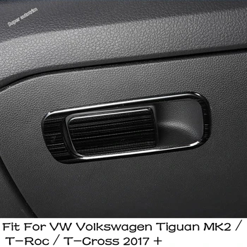 Na Copilot Skladovanie Rukavice Box Prepnúť Tlačidlo Krytu Výbava Pre VW Volkswagen Tiguan MK2 / T-Roc / T-Cross 2017 - 2023 Príslušenstvo