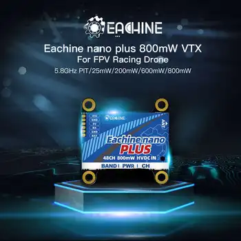 Eachine Nano Plus 5.8 GHz 48CH 25mw/200mw/600mw/800mw Prepínateľné FPV Vysielač VTX Podpora OSD/Pitmode/IRC Tramp Na FPV Racing