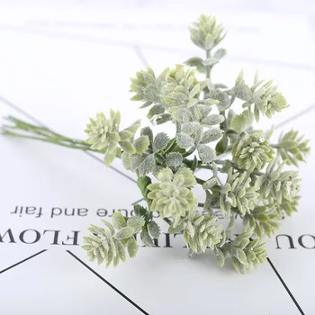 6pcs Mini Umelé Sukulentných Rastlín DIY Ručne vyrábané Umelé Kvety, Vianočné Dekorácie Trávy Scrapbooking Falošné Kvety, Veniec Lacné
