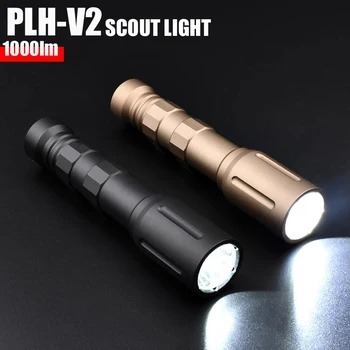 PLH-V2 Taktické Lamp1000 Lúmenov Scout Baterka LED Biele Svetlo, Neustále & Momentálne Baterka fit 20 mm Železničnej