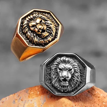 Lev, Kráľ Zvierat z Nehrdzavejúcej Ocele Pánske Dámske Prstene Punk Trendy Jedinečné pre Pár Mužov Biker Šperky Tvorivosti Darček Veľkoobchod