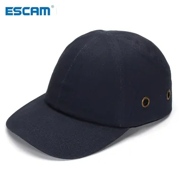 ESCAM Modrá Baseball Bump Caps - Ľahký Bezpečnosť Tvrdý Klobúk Ochranu Hlavy Čiapky Pracovisku Prilby