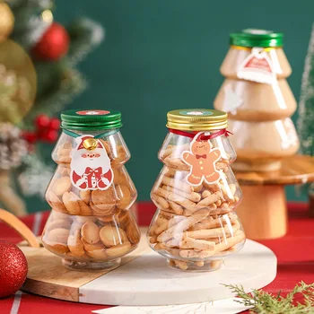 Vianočné Cookie Jar Cukrovinky, Sušienky Úložný Box Zapečatené Vianočný Stromček Jar na Mlieko, Čaj Fľaša Snack Skladovanie Jar Potravín Kontajner
