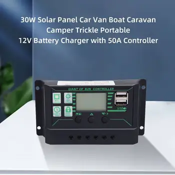 30W Solárny Panel Auto Van Lode Karavany Obytné Pramienok Prenosné 12V Batérie, Nabíjačky