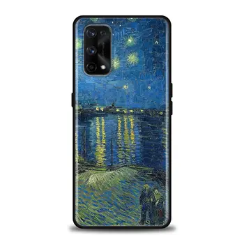 Van Gogh Kaviareň Terasa, Hviezdna Noc Maľovanie Telefón Prípade Oppo Realme 8i 8 9 7 6 5 Pro 9i 7i 5i 6i XT 5G puzdro Realme 8Pro