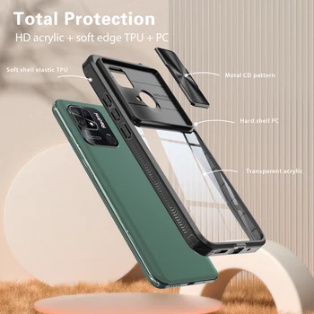 Objektív Jazdca Transparentné Telefón puzdro Pre Xiao Redmi Poznámka 11 11S 11 Pro Poznámka 9 10 Pro 10S 10C Prípade fotoaparát Protector