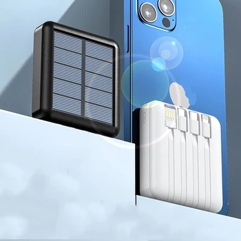 30000mAh Mini Solar Power Bank Prenosná Externá Nabíjačka Batérií Powerbank pre iPhone 12Pro Huawei Samsung Xiao Mini Poverbank