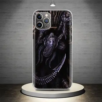 Alien Vs Predator Maľované Telefón puzdro Pre iPhone 14 13 Pro 11 12 XR X XS Max 7 8 6 6 Plus SE 2020 5 Mäkké Umenie Vzor Coque