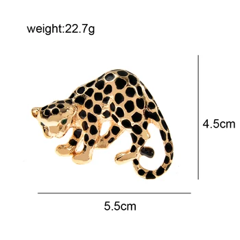 CINDY XIANG Leopard S Chrbát Rovno Brošňa Živých Zvierat Dizajn, Šperky, Módne Smalt Pin Zimné Príslušenstvo Dobrý Darček