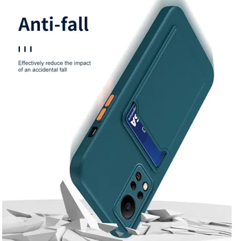 Kvapalina držiteľa Karty prípade Infinix Hot 11S NFC telefón prípadoch TPU Zadný Kryt Shockproof All Inclusive Fotoaparát Ochranné Mäkké Coque