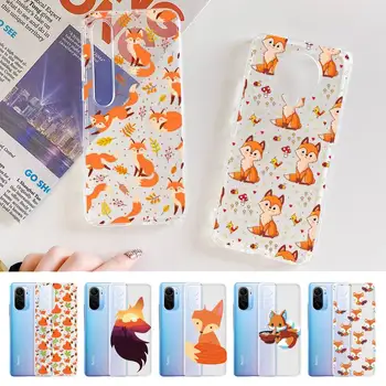 FHNBLJ Anime zábavné foxs krásne roztomilé Telefón puzdro pre Samsung S10 S20 lite S21 plus pre Redmi Note8 9pro pre Huawei P20 Jasné Prípade