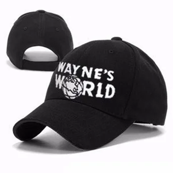 Black Wayne ' s World Klobúk Kostým Waynes World Baseball Čiapky Unisex Zemi Klobúky Vyšívané Trucker Otec Klobúk Unisex Čiapka Nastaviteľné