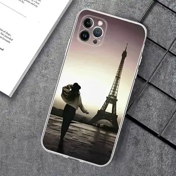 Romantický Paríž, Eiffelova Veža Telefón Prípade Silikónové Mäkké pre iphone 14 13 12 11 Pro Mini XS MAX 8 7 6 X Plus XS XR Kryt