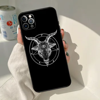 Pentagram 666 Démonické Satanic Telefón puzdro Pre iPhone 14 11 12 13 Pro X XR XS Max 6 6 7 8 Plus SE 2020 Zadný Kryt