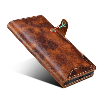 Skutočné Kože Ručne vyrobené Peňaženky obal Pre Samsung S22 22 Plus Telefón Skladacie Karty Taška Cove pre Galaxy S21 Poznámka 20 Ultra Ochranné
