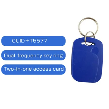10pcs IC+ID UID riadenie prístupu karty, Kľúčenky Dual Frekvencia Čipu RFID 125KHZ T5577 EM4305+13.56 MHZ Prepisovateľné Kompozitné Tlačidlo Menovky