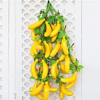 1 String imitácia umelého Falošných Apple Banány Broskyne Ovocie falošné simulované Citrón Na Svadbu Kuchyňa Domova Rekvizity