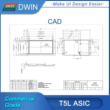 DWIN 7 Palcov 800*480 UART TFT LCD Modul Sériové Dotykový Displej Panel Pre Raspberry Pi DMG80480Y070_02N