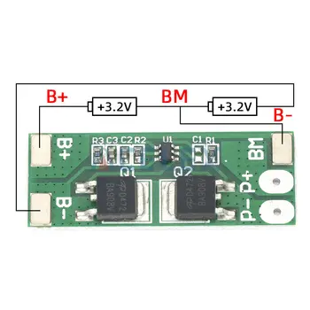 BMS 2S 6.4 V 10A Lifepo4 Batérie Ochrany Rada Plnenie PCB PCM skrat Odkladu Samostatne Obnovy Pre LED Svetla/Power Bank