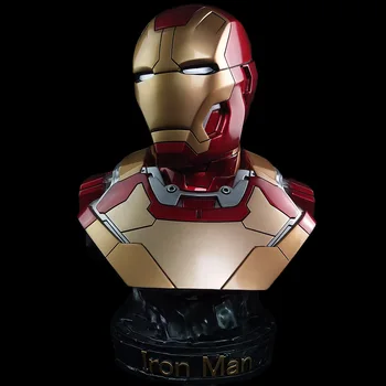 35 cm Marvel Super hrdina Iron man MK42 Známky 42 poprsie Obrázok RC diaľkové ovládanie, LED Svetlo, Živice Socha superhrdina GK Zber model