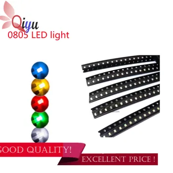 100 kusov 0805 SMD light-emitting diode červeného svetla s vysokým jasom LED červená, žltá, modrá, smaragdovo zelená, biela, oranžová