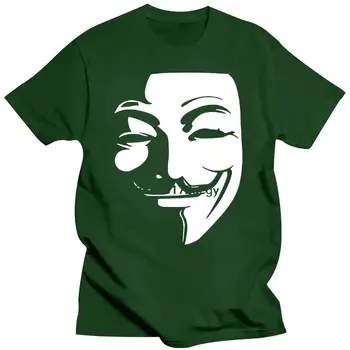 Nové V for Vendetta T-Shirt Anonymné Guy Fawkes Maska Mužov Bavlna Tričká O Krk Krátky Rukáv Ročníka Topy Muž Tees Tshirts