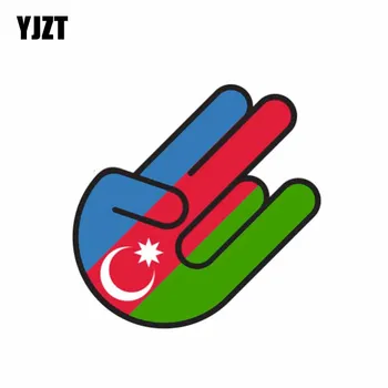 YJZT 8.2 CM*12.5 CM Zábavné Azerbajdžan Vlajka Shocker Auto Nálepky, Reflexné Doplnky, Obtisky 6-1044