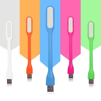 1PCS Skladacia, Modrá Super Svetlé USB Led Svetlo, Mini Prenosné, Flexibilné Knihy Svetlo Svetla na Čítanie pre Mobilné Napájanie Počítača, Notebooku
