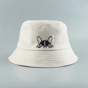Bežné Slnečné klobúk karikatúra roztomilý Vedierko Hat muži ženy pes, Bob Hip Hop Spp Lete Panama sad chlapci násobne rybársky klobúk