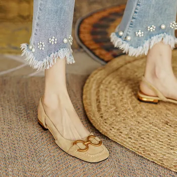 Móda Ženy Sandále Elegantné členkové Topánky pre Ženy 2022 Pošmyknúť Na Dámy-Byty, Kancelárie Strany Námestia Podpätky Sandále Zapatos Mujer