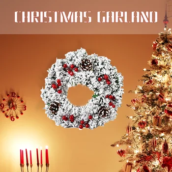 Nádherné Vianočné Girlandy Ozdobné Vence PVC Ornament Dverí Visí Krytý Vonkajší Vianočný Strom Krbu Windows Dekorácie
