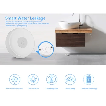 Ewelink Zigbee Vody Snímač Vody Detektor pre Domáce Diaľkový Alarm Security Namáčanie Čidlo Smart Home