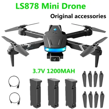 LS-878 Drone Originálne Príslušenstvo Batéria 3,7 V 1200mAh Vrtule Javorový List /USB Kábel Použiť Pre LS878 mini Náhradné Diely