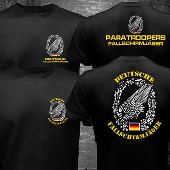 Nemecko Špeciálne Sily Vzdušné Parašutistov Fallschirmjager Svetovej Vojny Mužov T-shirt Short Bežné BAVLNA Tričko