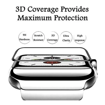 Pre iwatch Series 5 4 kapela s Screen Protector fólia pre apple hodinky 42mm 44 mm band + Úplné Pokrytie Ochranné pulseira 38 40 mm