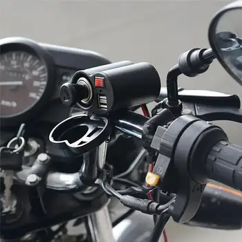 12-24V Motocykel Cigaretový Zapaľovač Dual USB 2.5 Nabíjačku Na Mobilný Telefón S vypínačom Nepremokavé Nabíjačku na Motocykel Príslušenstvo