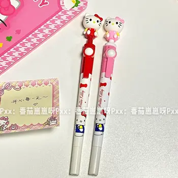Hello Kitty Sanrio Tvorivé Stlačte Pero Roztomilý Nech Uši Lietať Gélové Pero 0.5 Cartoon Vysokou hodnotou Čierne Guľôčkové Pero