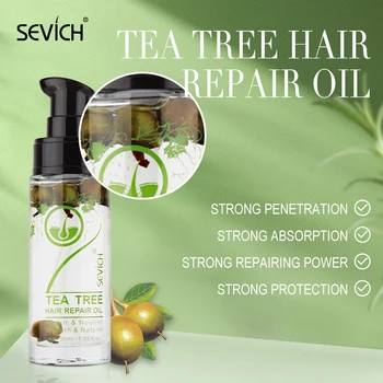 Sevich Tea Tree Anti-hair Loss Esenciálny Olej 30ml Opravy poškodených Vlasov Vyhladzujúci Olej Keratínu Rýchly Rast Vlasov Produkt Starostlivosť o Vlasy